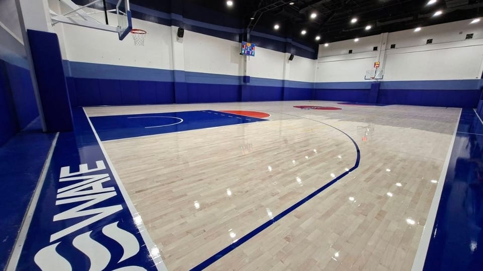 Shoot & Spike basketball and volleyball courts
